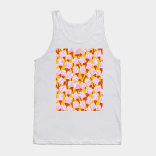 Happy blossom flower pattern in lavender and yellow Tank Top